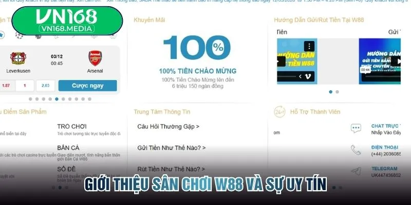 Giới thiệu sân chơi W88 và sự uy tín