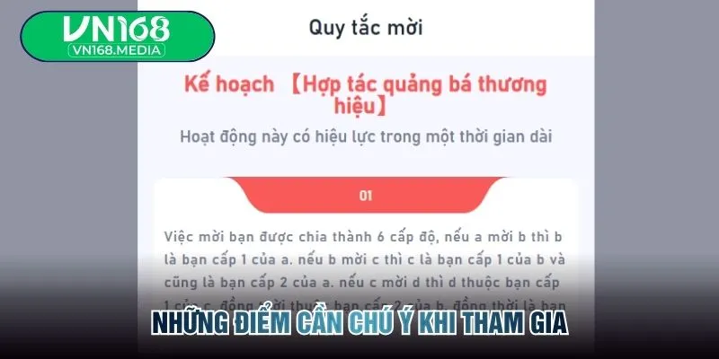 Những điểm cần chú ý khi tham gia