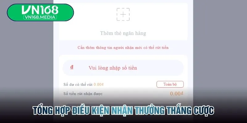 Tổng hợp điều kiện nhận thưởng thắng cược